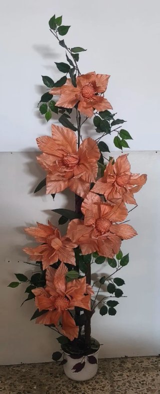 Preciosa Planta artificial 1,80 m con flores