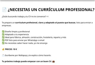 HAGO TU CURRICULUM!!!