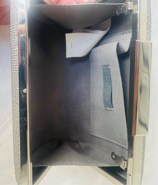 Bolso Clutch Parfois Plateado Cadena