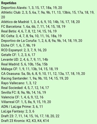 Cambio cromos liga este 26/27