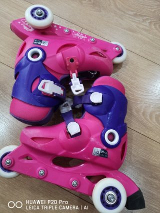 Patines ajustables Oxelo rosas y morados