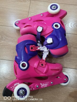 Patines ajustables Oxelo rosas y morados