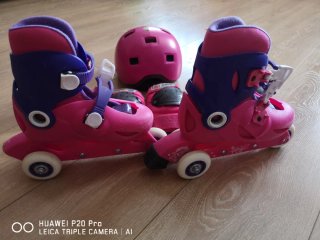 Patines ajustables Oxelo rosas y morados