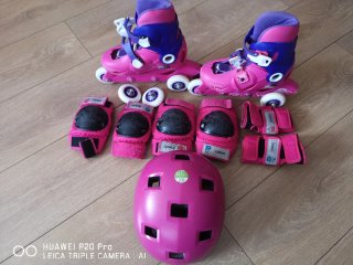 Patines ajustables Oxelo rosas y morados