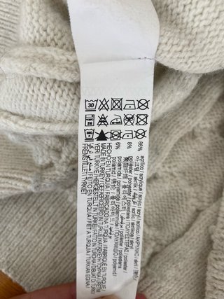 Chaqueta de punto ochos cruda