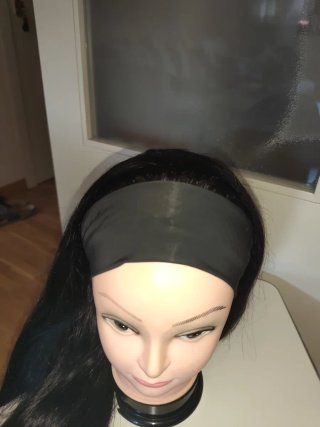 Peluca pelo humano con diadema