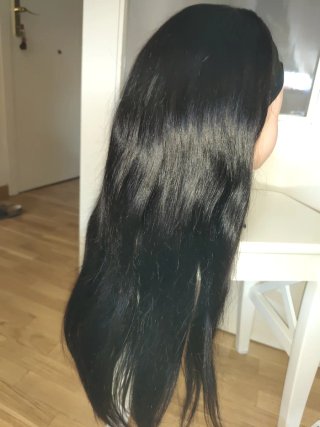 Peluca pelo humano con diadema