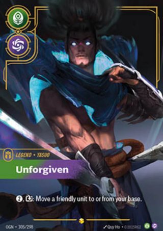 Yasuo Unforgiven OGN 305/298 Leyenda Overnumbered