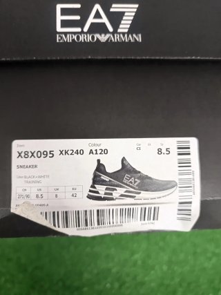 Zapatillas Emporio Armani EA7 Negras Blancas