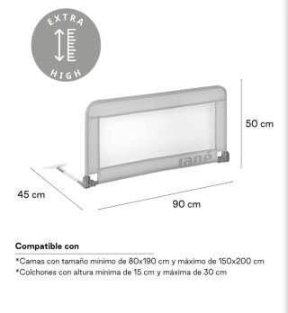 Barrera Cama Jané Abatible 90cm