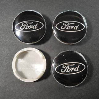 TAPABUJES FORD 54mm NEGROS- EMBLEMA LLANTAS FORD
