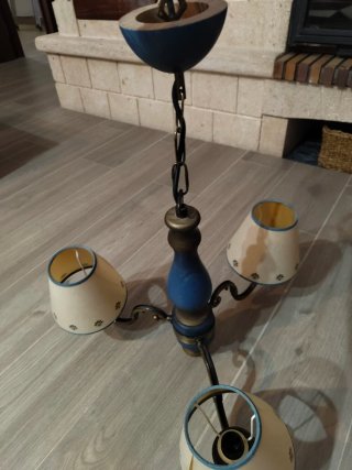 Lámpara de techo madera y metal