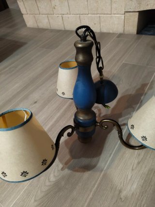 Lámpara de techo madera y metal