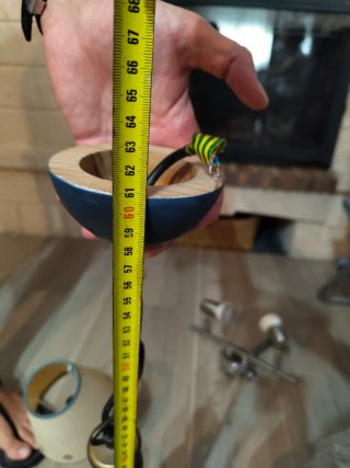 Lámpara de techo madera y metal