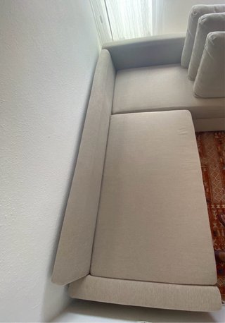 Sofá cama chaise longue beige IKEA FRIHETEN