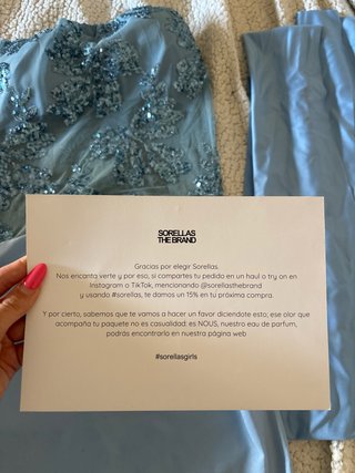 Vestido Sorellas The Brand Azul cielo brillante