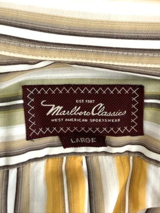 Camicia Marlboro Classics Uomo L Cotone Righe