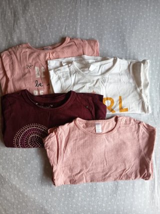 Lote 4 camisetas niña