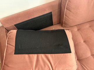 Sofá 2 plazas rosa empolvado terciopelo