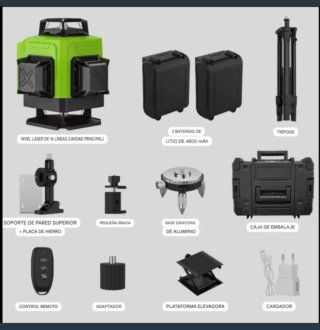 Nivel Láser 16 Líneas Trípode Accesorios Maletín