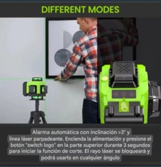 Nivel Láser 16 Líneas Trípode Accesorios Maletín