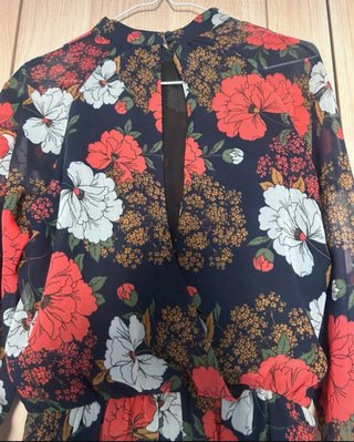 Vestido largo gasa estampado floral