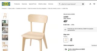 Pack 4 sillas y mesa extensible salón 80-120cm