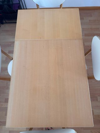 Pack 4 sillas y mesa extensible salón 80-120cm