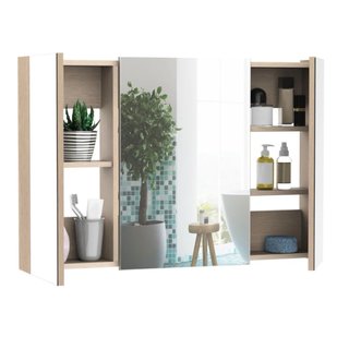 Armario Baño Espejo 3 Puertas Madera
