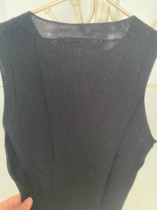 Camiseta punto Mango negra Talla S