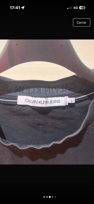 Camiseta Calvin Klein Jeans Negra Talla L