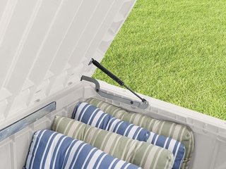 Keter - Baúl de jardín Brightwood Poolbox, 424L