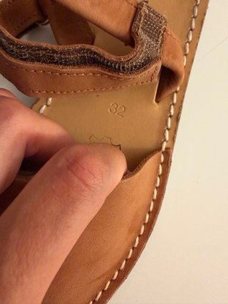 Menorquinas de cuero talla 32