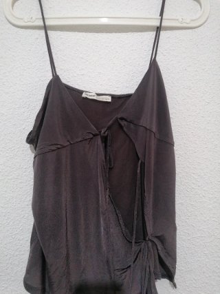 Pull&Bear Blusa Marrón Tirantes