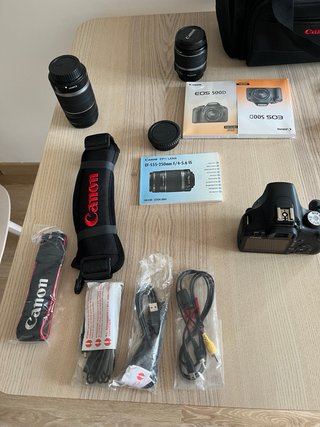 Canon EOS 500D + 2 objetivos + bolsa