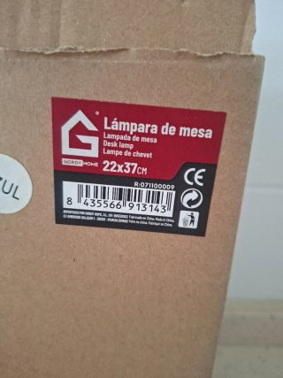 Lámpara de mesa cerámica gris