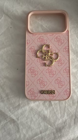 Funda iPhone 17 Pro Max Guess Rosa Logo GG