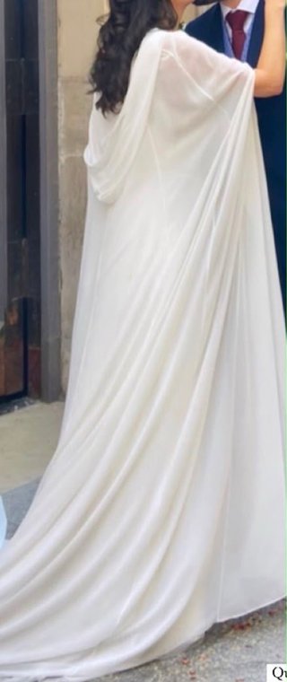 Capa Novia Rosa Clará Blanca Talla Única