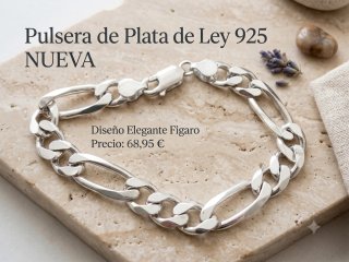 Pulsera Plata Ley 925 Diseño Figaro