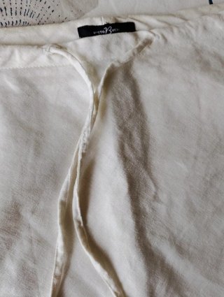 Falda Visto Bueno Lino Blanca Talla M