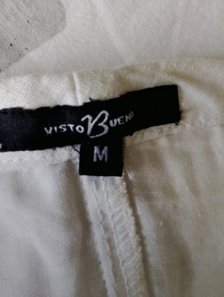Falda Visto Bueno Lino Blanca Talla M
