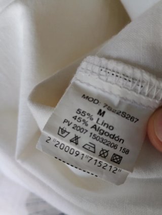 Falda Visto Bueno Lino Blanca Talla M