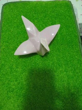 Figura Origami Cerámica Rosa