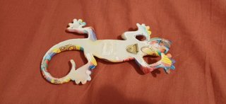Figura Lagarto Pop Art Corazones