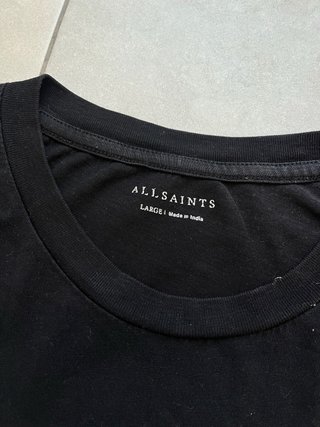 Camiseta AllSaints Negra Logo Talla L