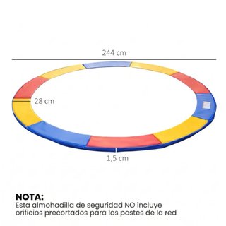 Cubierta Protección Cama Elástica Multicolor