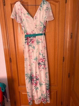 Vestido largo floral fiesta