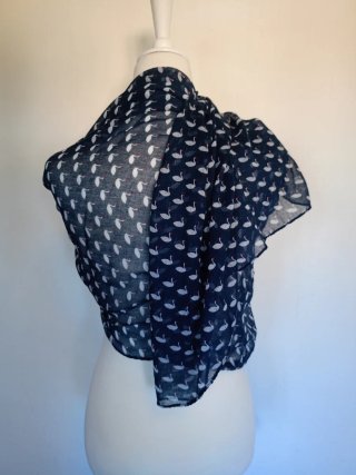 Pañuelo Mango azul y blanco
