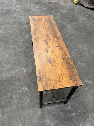 Banco de madera y metal