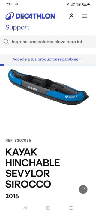 Kayak Hinchable Sevylor Sirocco Azul